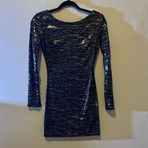 Sparkling Long Sleeve Sequin Dress